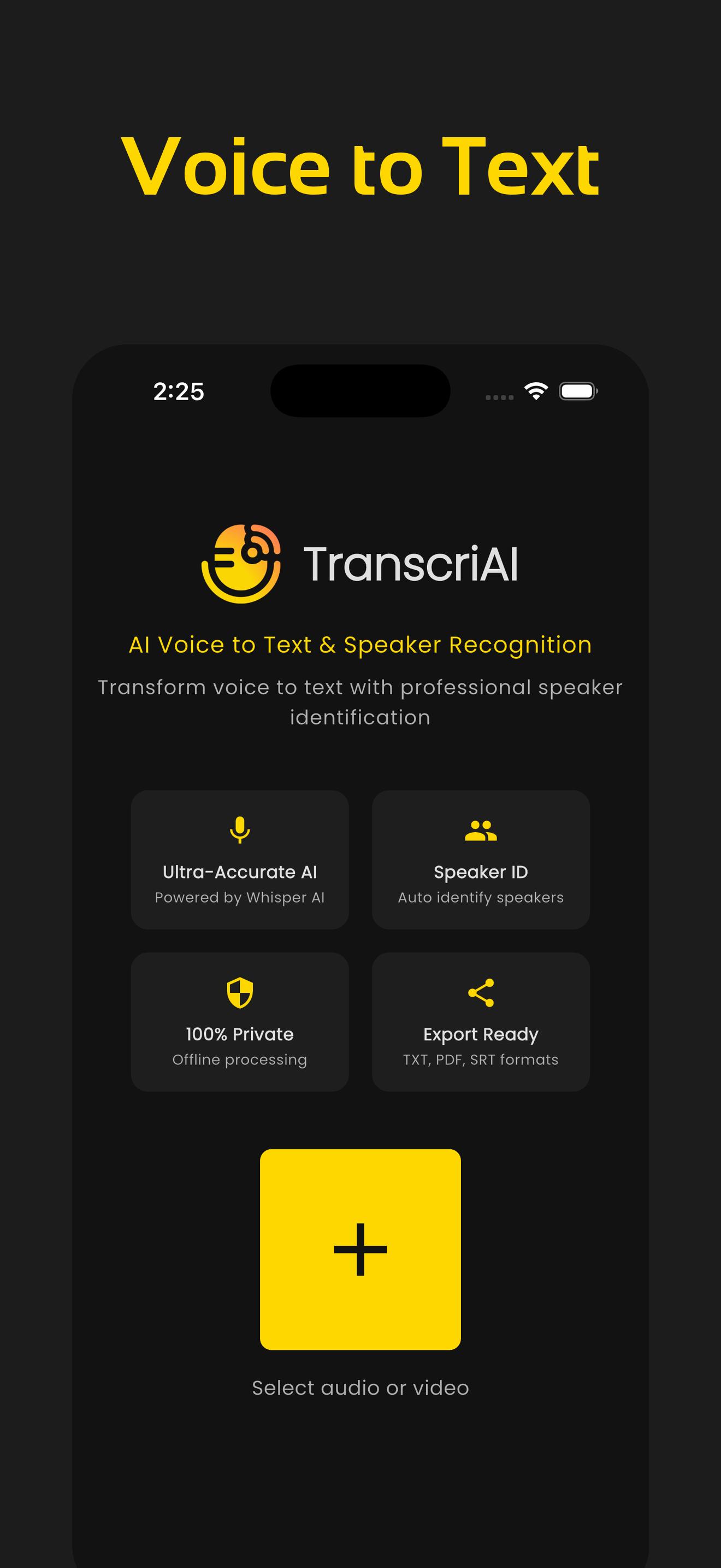 TranscriAI Screenshot 1